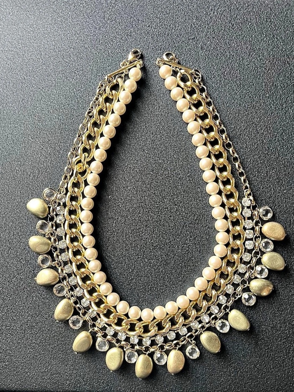 VTG OPC Style Multi Strand Statement Layered Necklace Boho